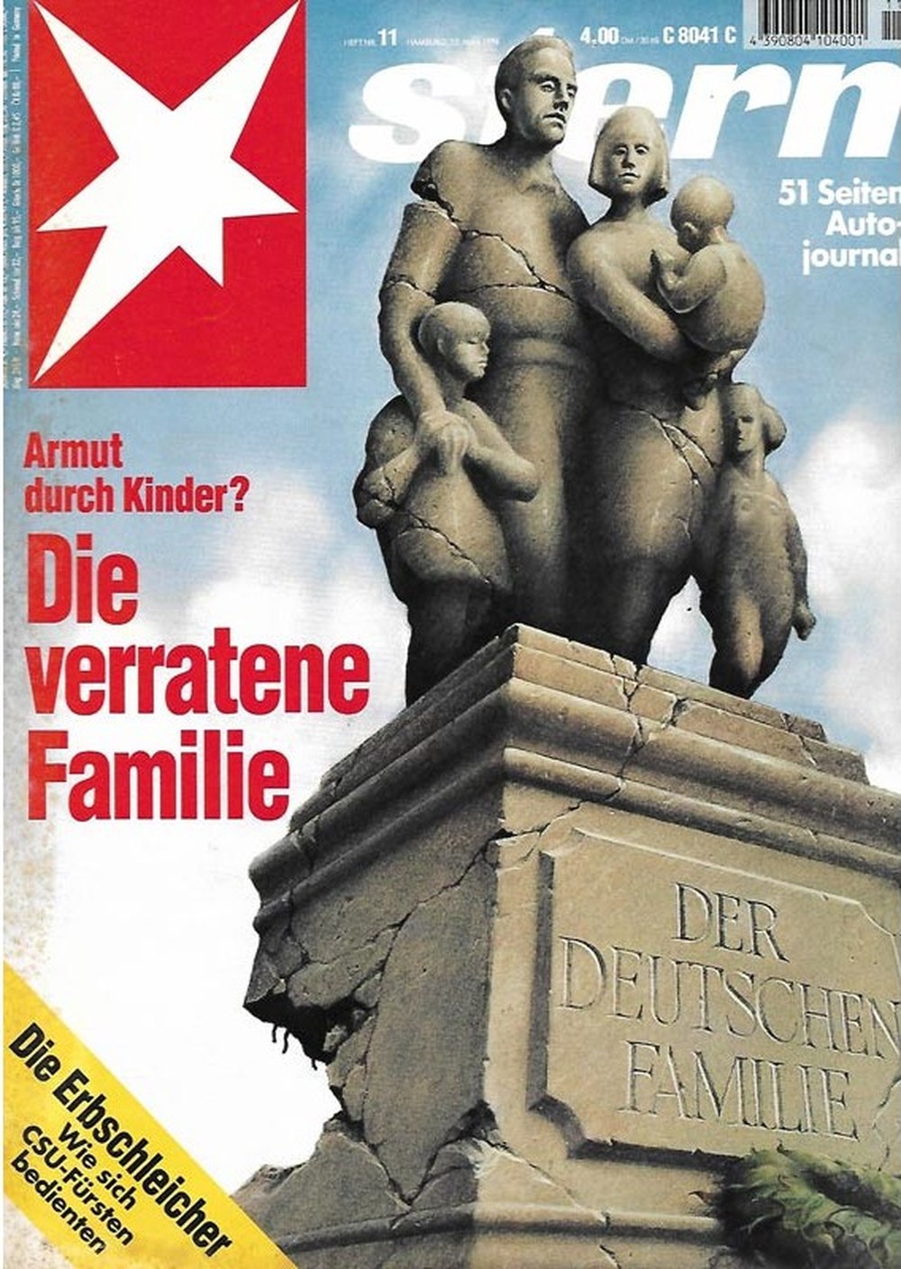 Stern Magazin Deutschland 1994-11 Familienarmut Kinderarmut Deutsche Familie