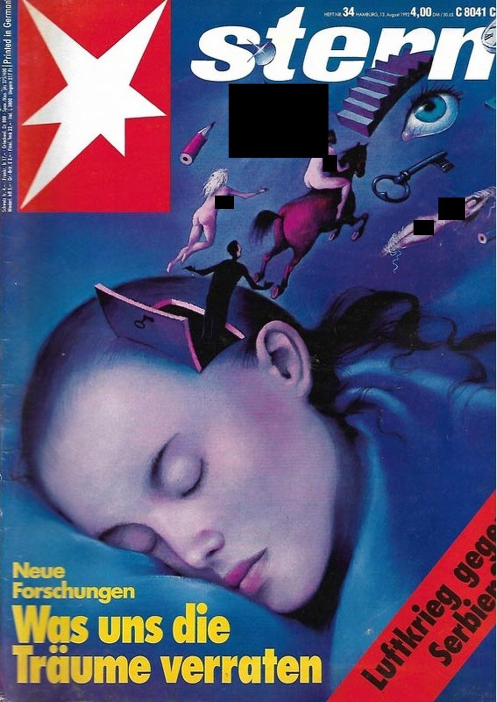 Stern Magazin Deutschland 1992-34 Traumforschung Träume Schlaf