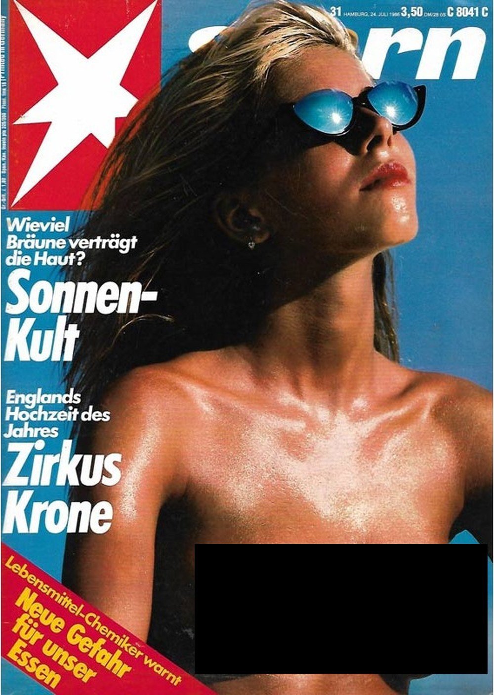 Stern Magazin Deutschland 1986-31 Sonnenkult Bräune Hautschutz