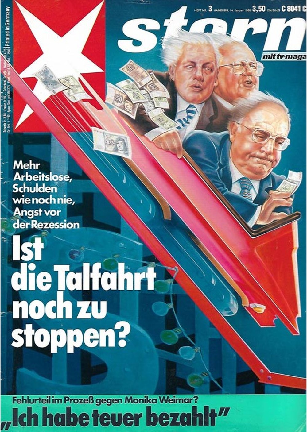 Stern Magazin Deutschland 1988-03 Helmut Kohl Monika Weimar