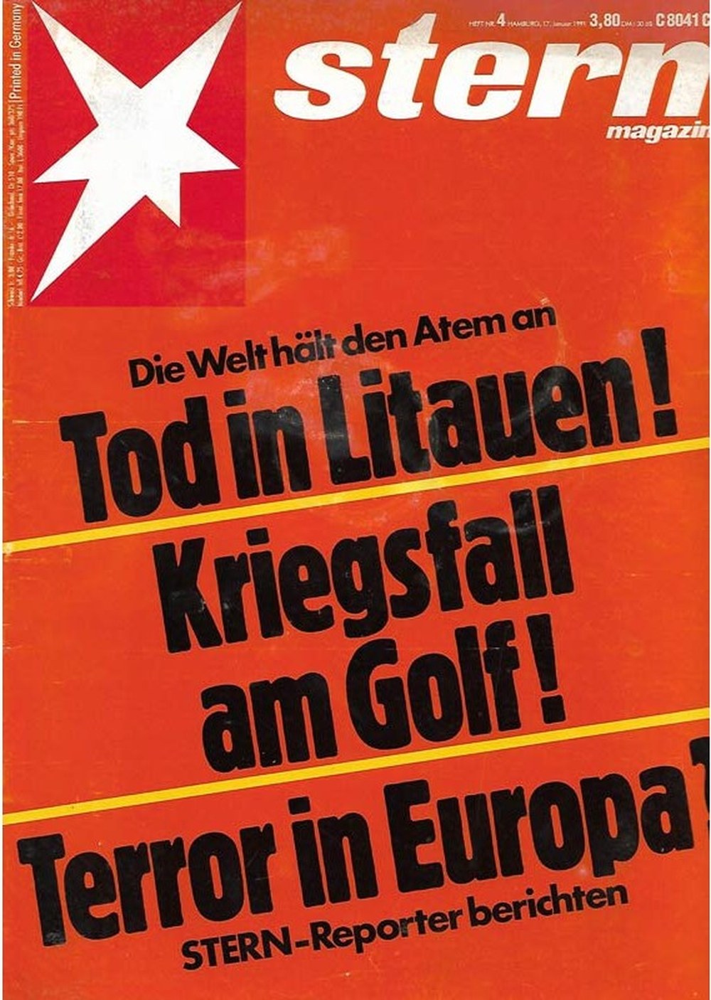 Stern Magazin Deutschland 1991-04 Atomkraft Italien Kriegsfall