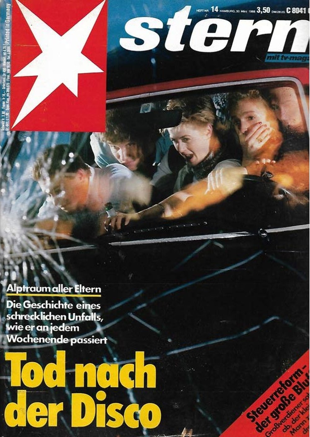 Stern Magazin Deutschland 1988-14 Verkehrsunfall Diskothek Jugendliche