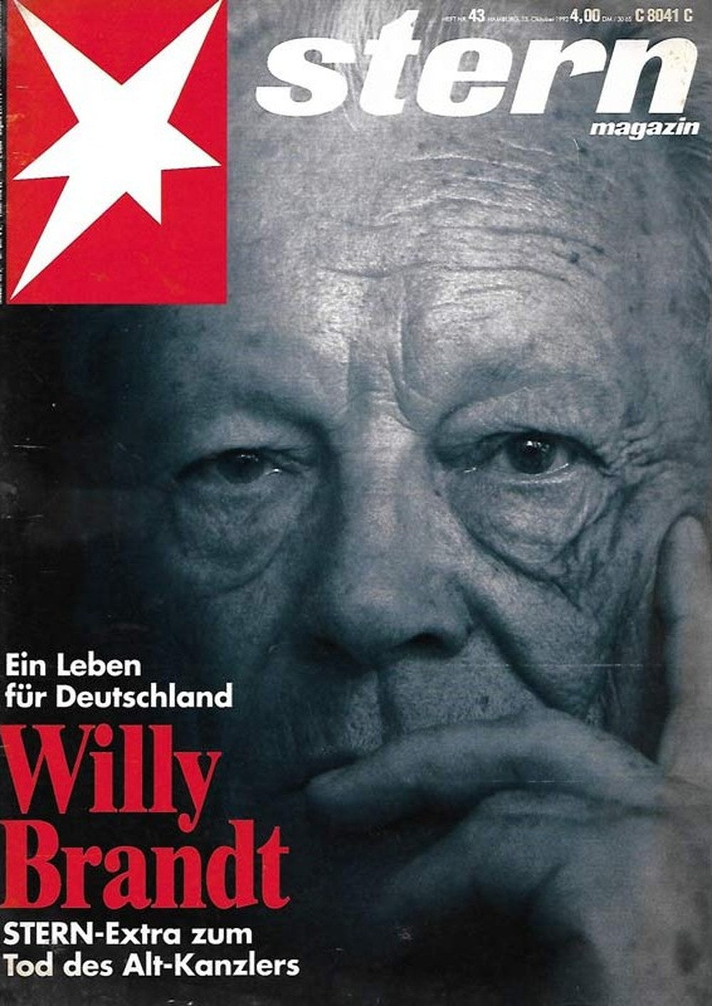 Stern Magazin Deutschland 1992-43 Willy Brandt