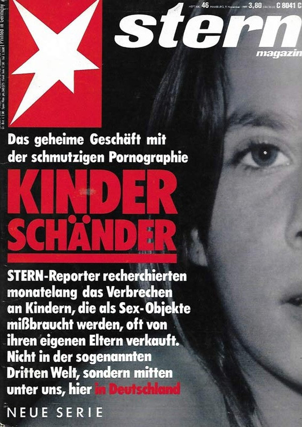 Stern Magazin Deutschland 1989-46 Kindesmissbrauch Kinderpornographie Verbrechen An Kindern