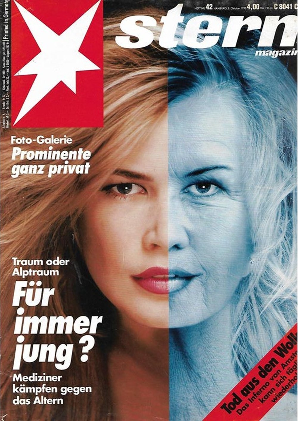 Stern Magazin Deutschland 1992-42 Anti-Aging-Medizin Promi-Privatleben Altersforschung