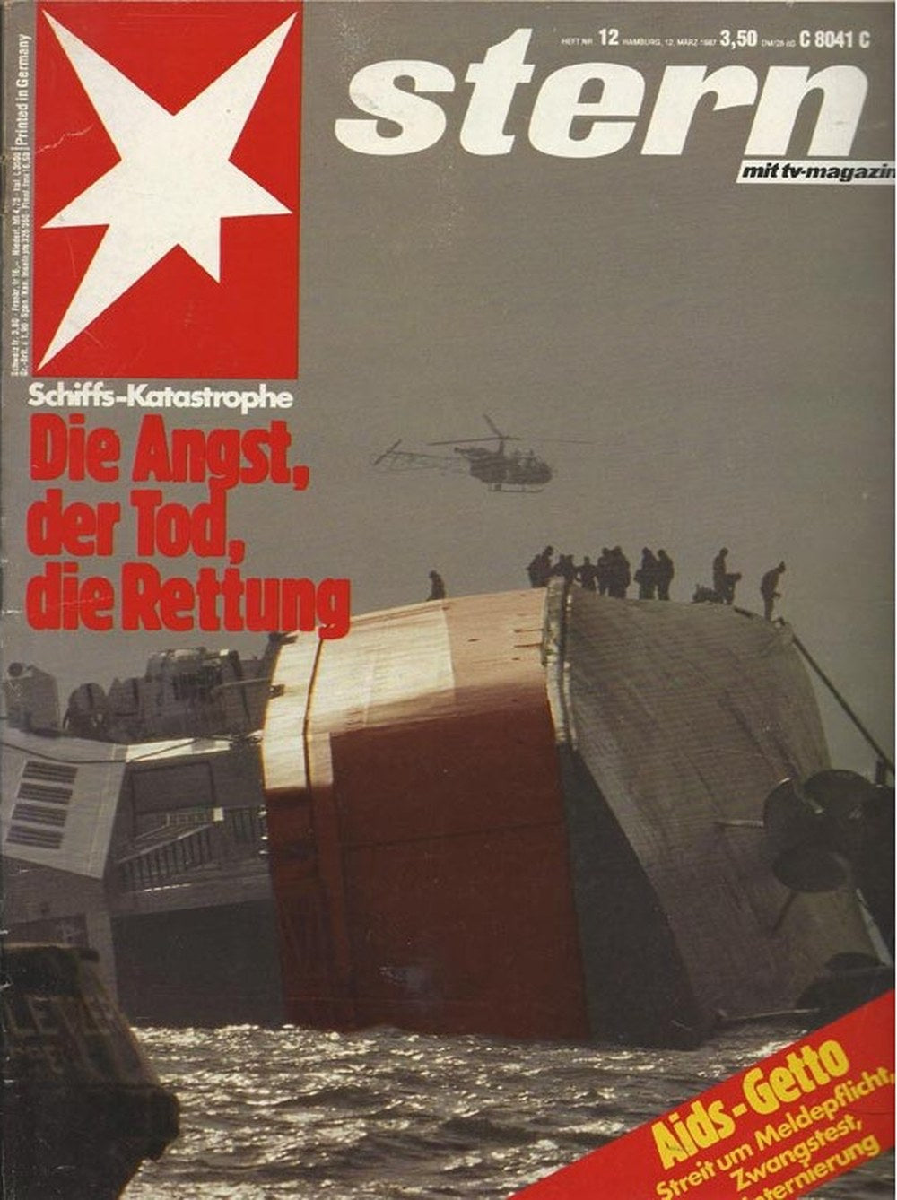 Stern Magazin Deutschland 1987-12 Schiffskatastrophe Seeunfall Rettungsaktion