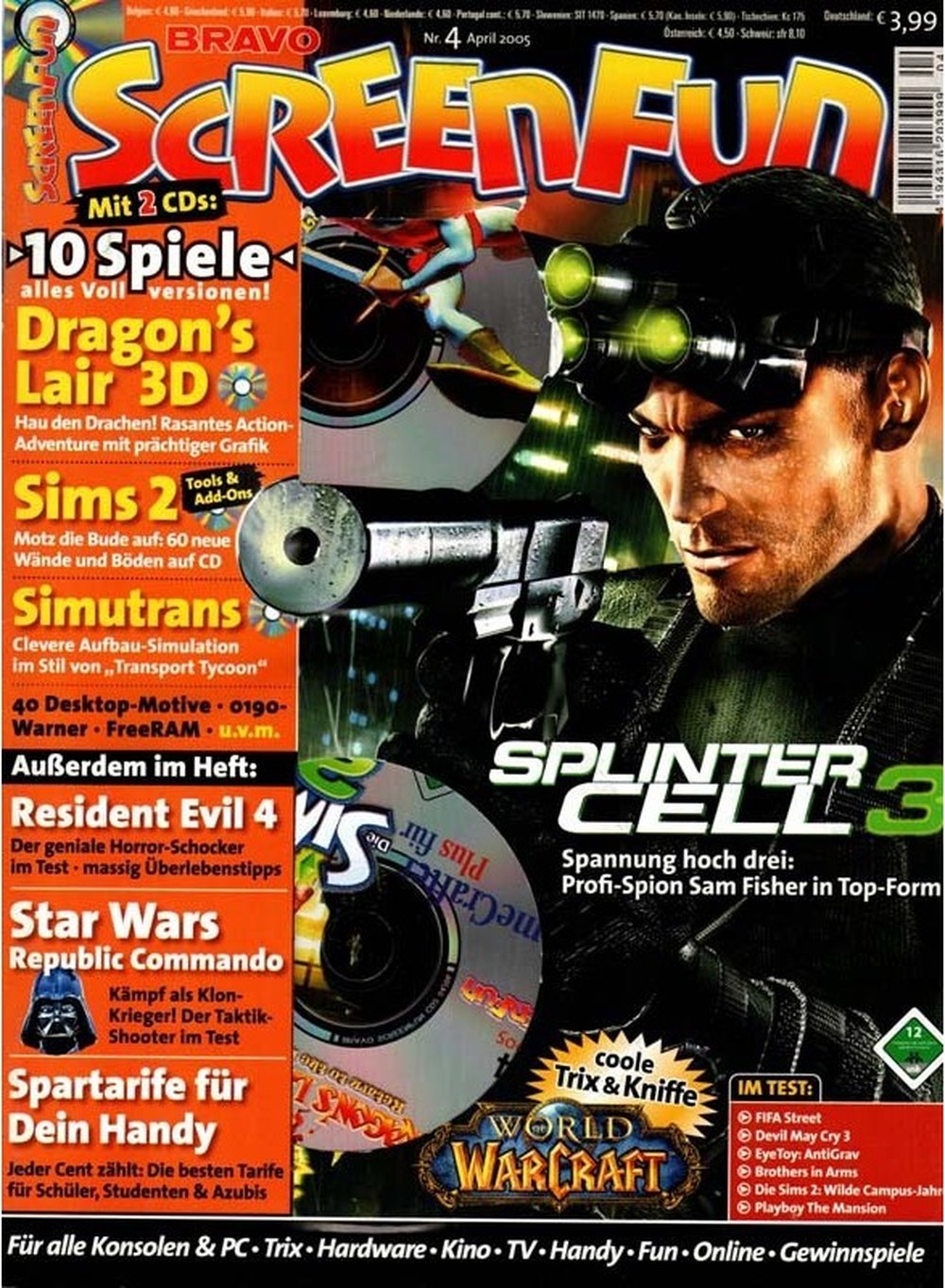 Bravo Screenfun Magazin Deutschland 2005-04 Sam Fisher