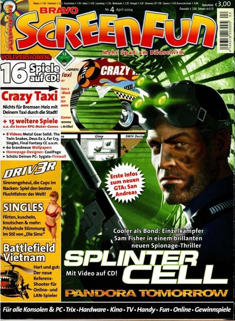Bravo Screenfun Magazin Deutschland 2004-04 Sam Fisher