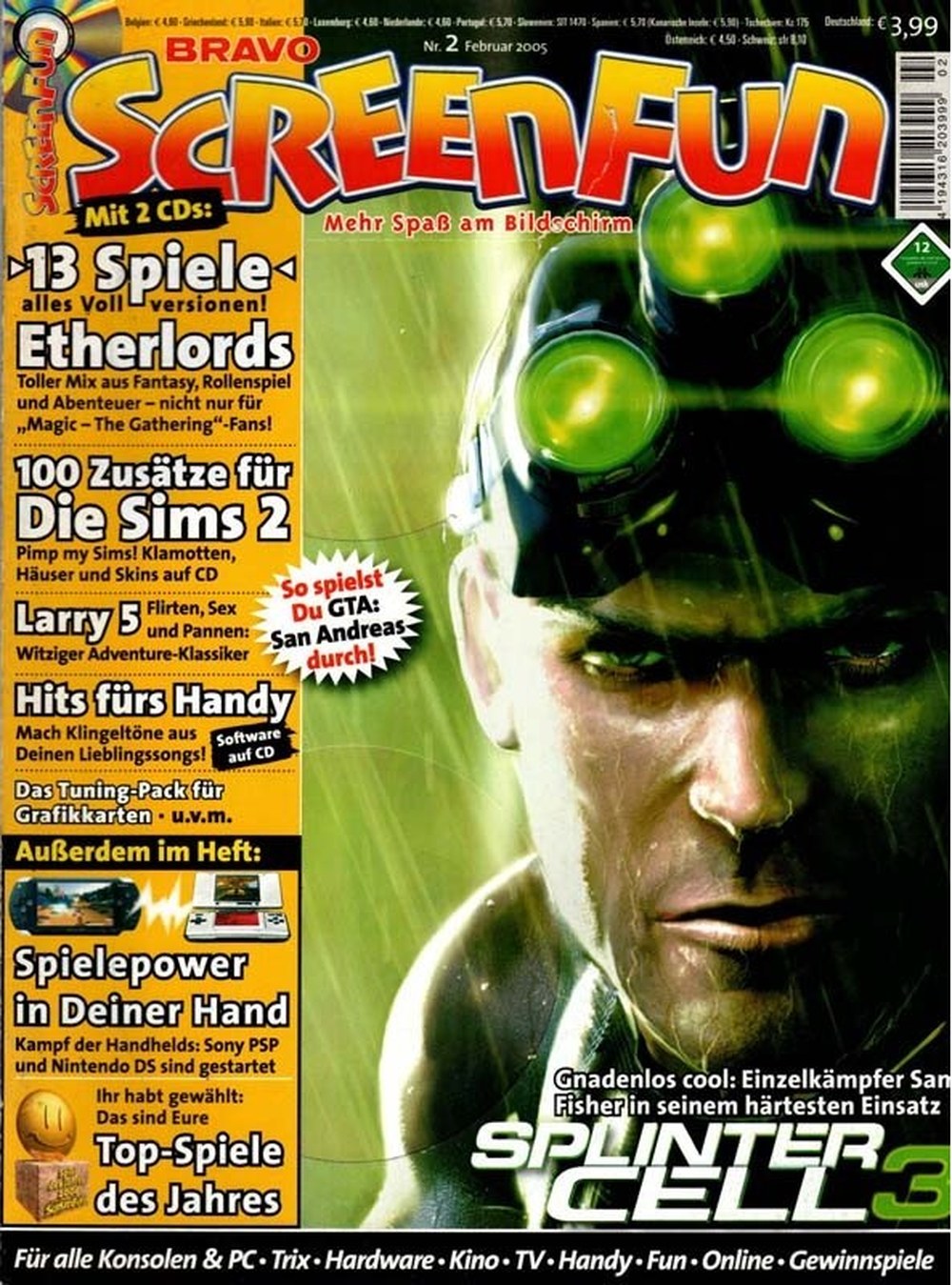 Bravo Screenfun Magazin Deutschland 2005-02 Sam Fisher