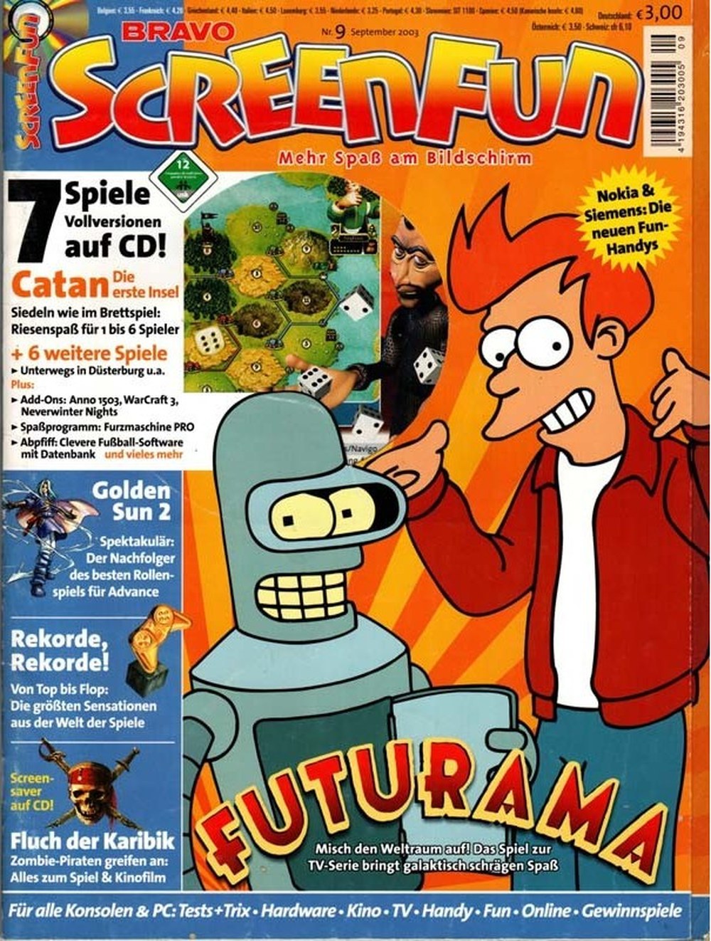 Bravo Screenfun Magazin Deutschland 2003-09 Bender Fry