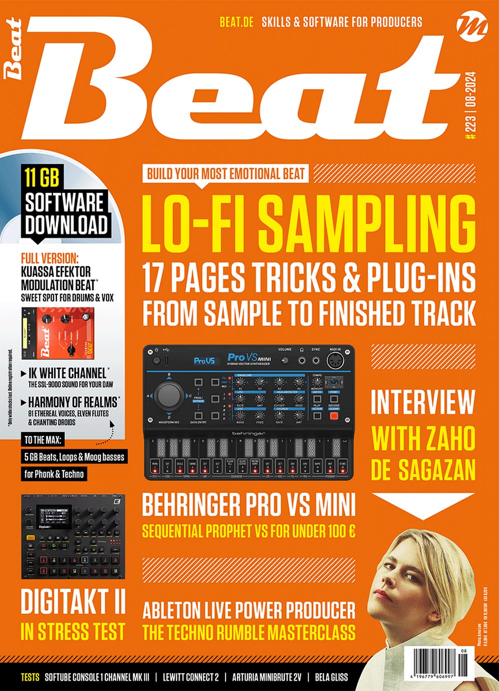 Beat English Magazin Deutschland 2024-08 Zaho De Sagazan Kuassa Behringer Elektron Softube