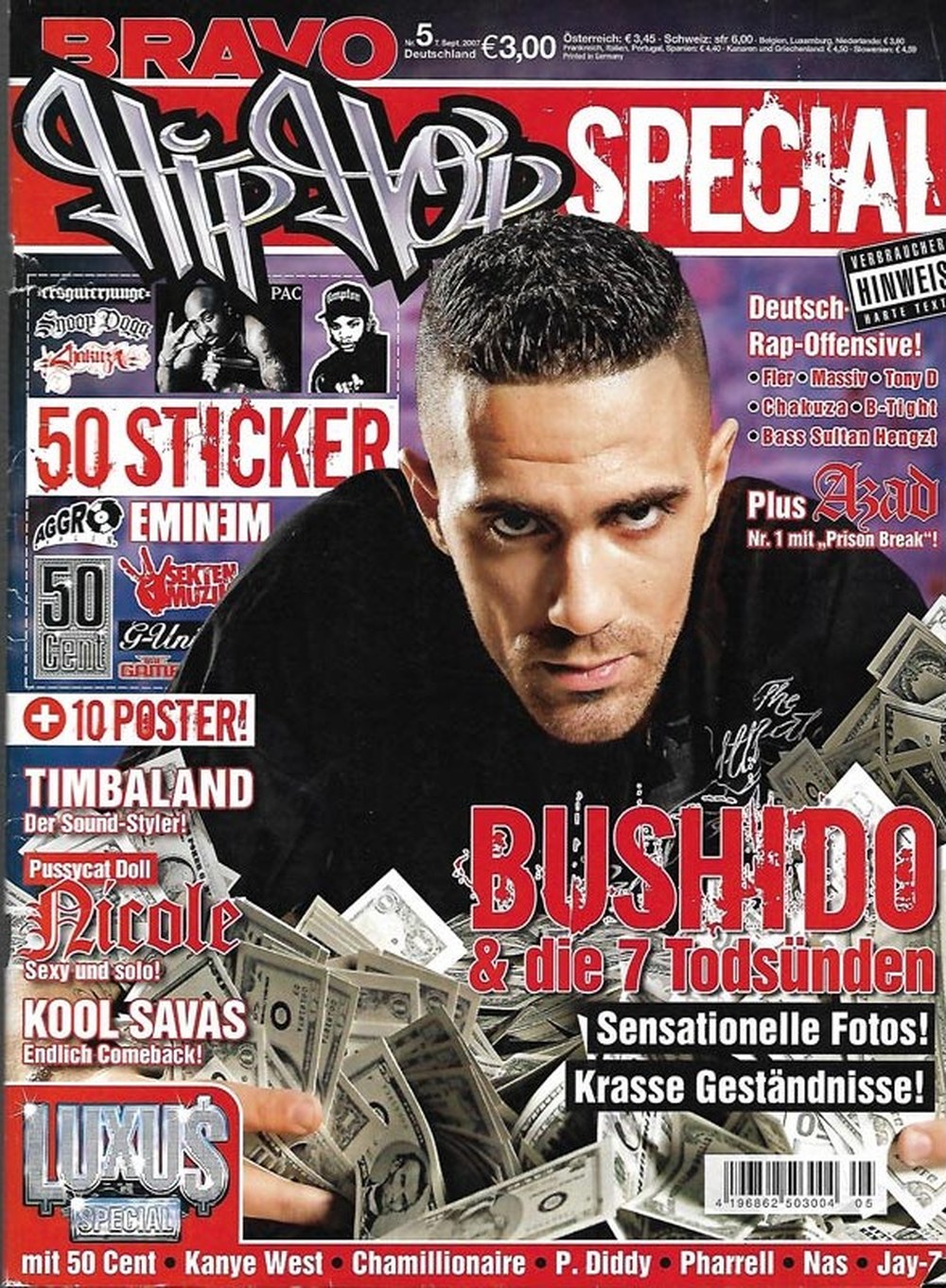 Bravo Hip Hop Magazin Deutschland 2007-05 Bushido Eminem Snoop Dogg 50 Cent Timbaland