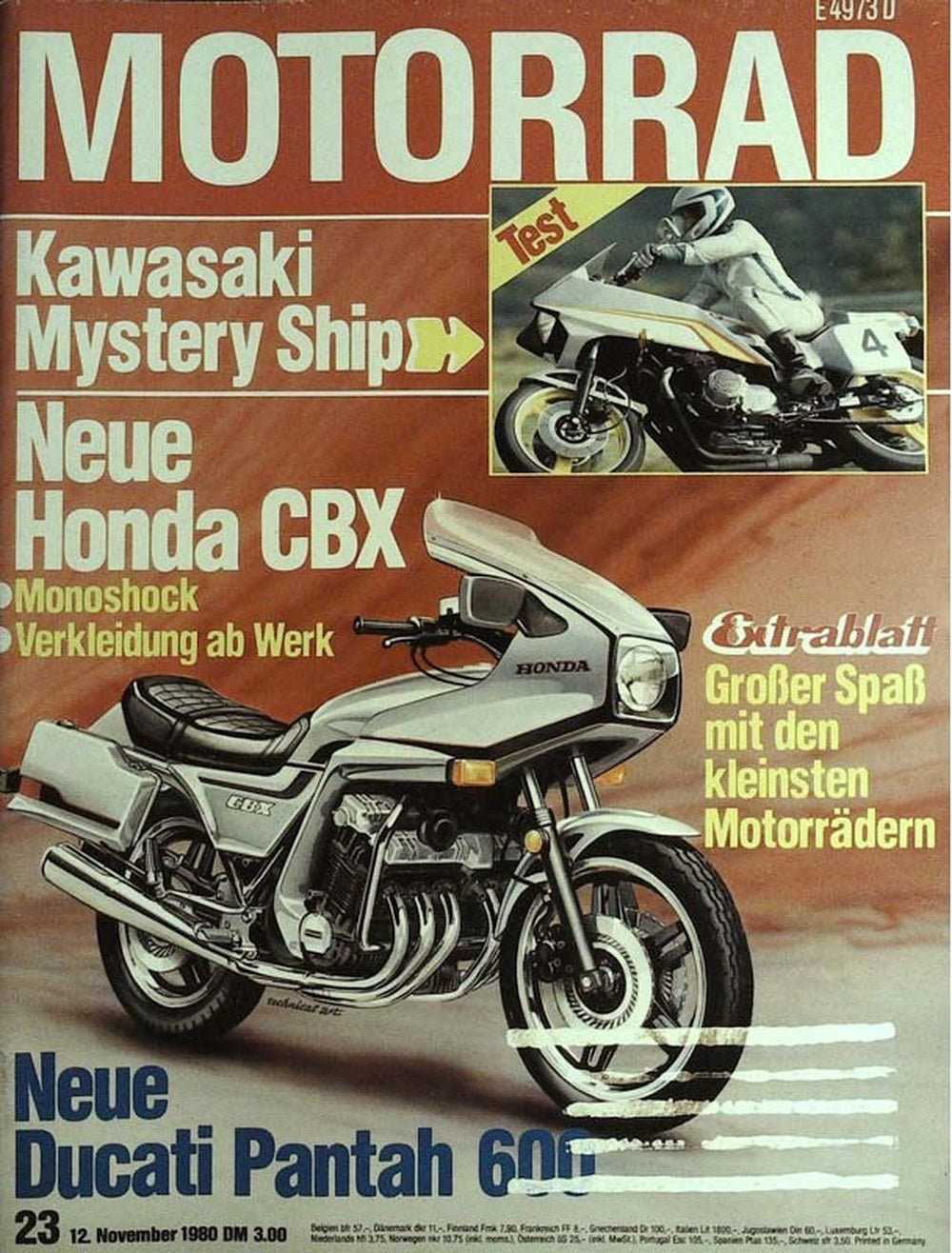 Motorrad Magazin Deutschland 1980-23 Kawasaki Mystery Ship Honda CBX Monoshock