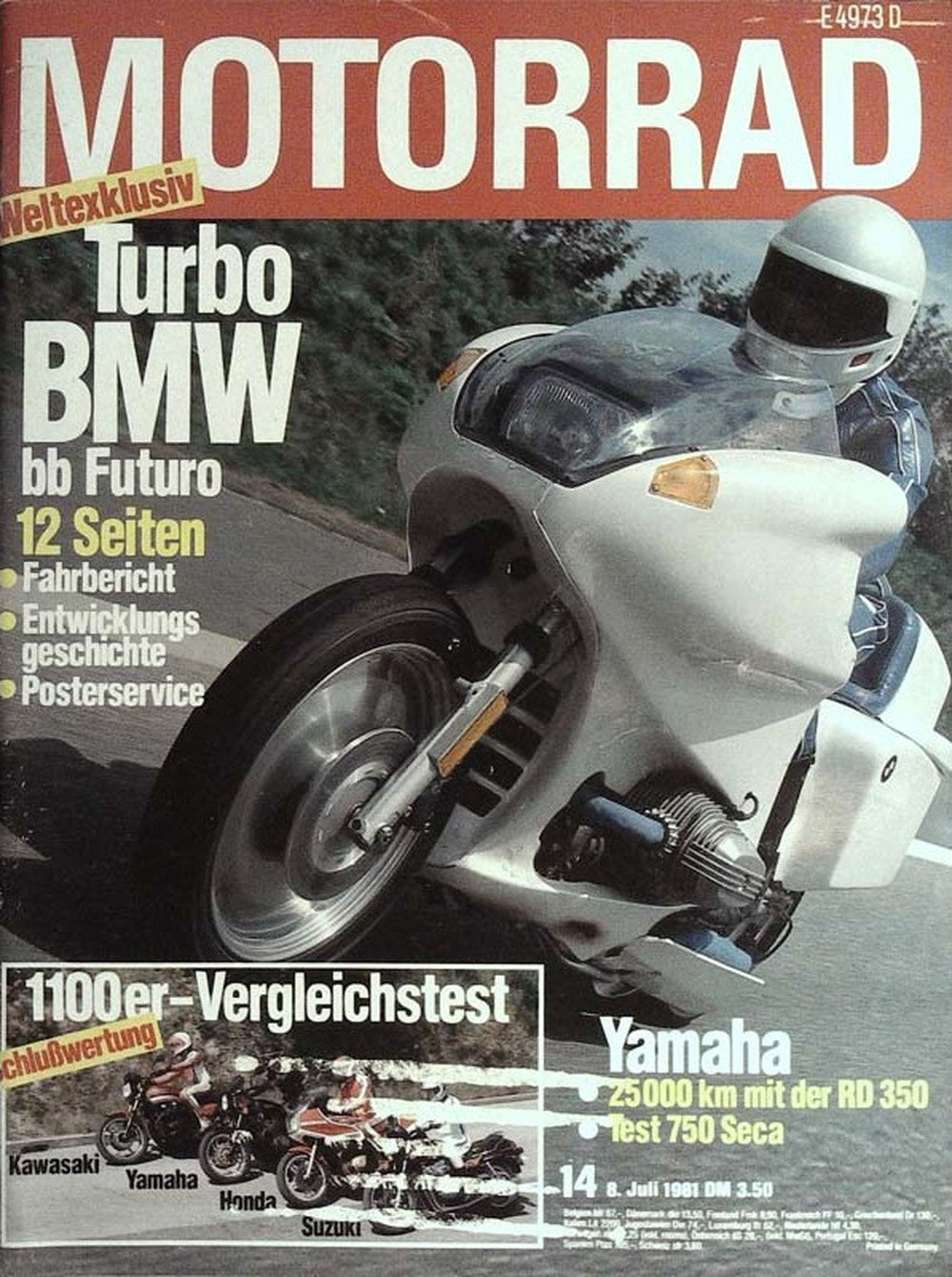 Motorrad Magazin Deutschland 1981-14 BMW Kawasaki Yamaha Honda Suzuki