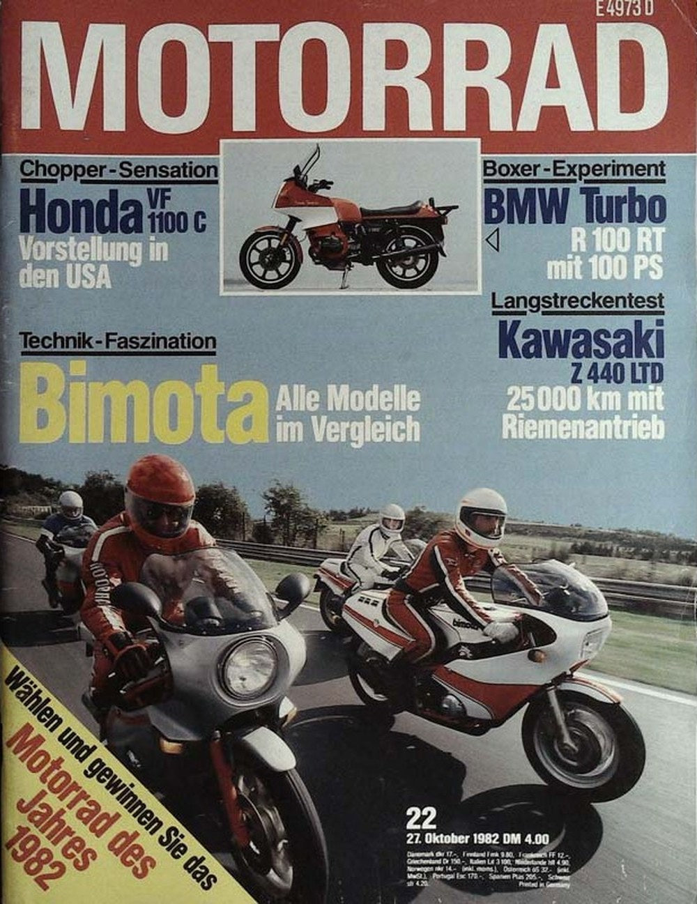 Motorrad Magazin Deutschland 1982-22 Bimota Honda BMW Kawasaki