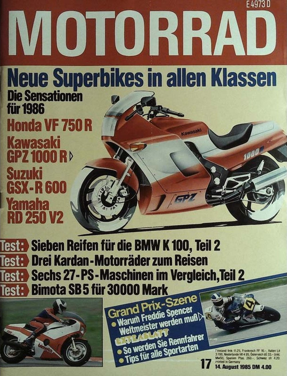 Motorrad Magazin Deutschland 1985-17 Freddie Spencer