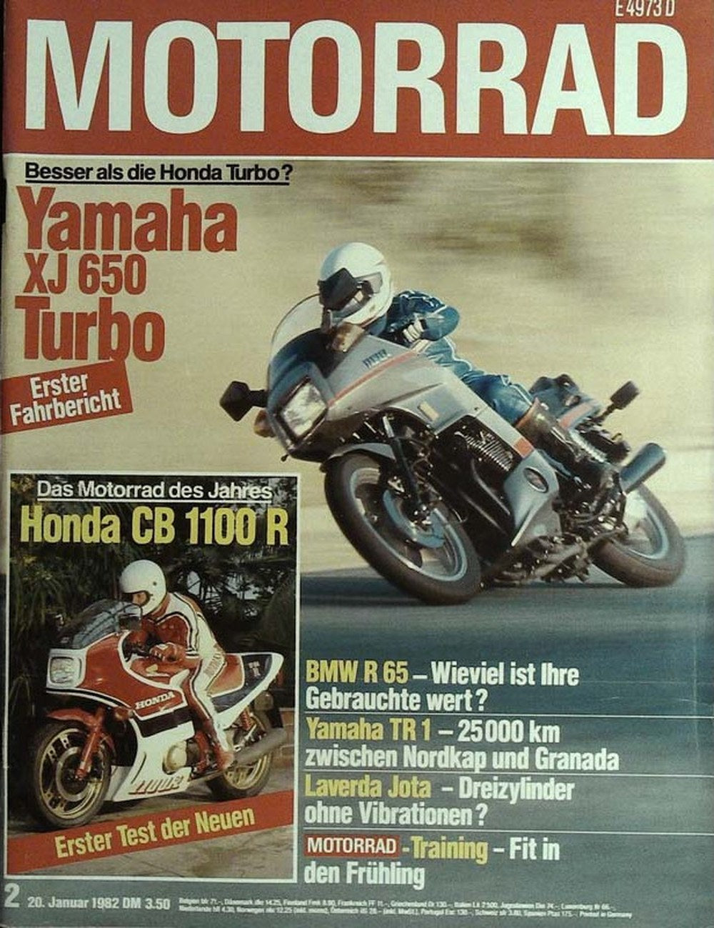 Motorrad Magazin Deutschland 1982-02 Yamaha XJ 650 Turbo Honda CB 1100 R BMW R 65