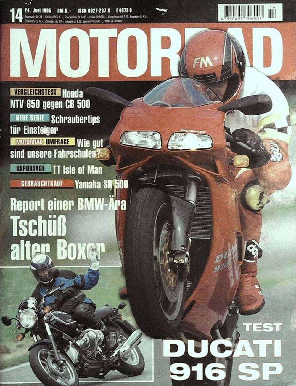 Motorrad Magazin Deutschland 1995-14 Ducati 916 SP Motorradtest Honda NTV 650