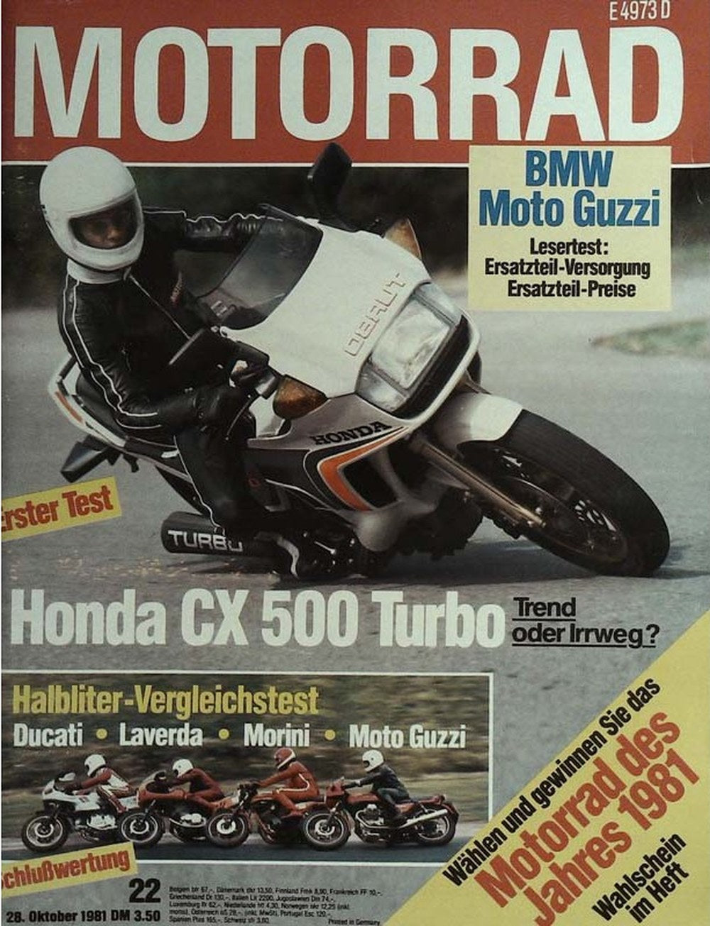 Motorrad Magazin Deutschland 1981-22 Honda BMW Moto Guzzi Ducati Laverda
