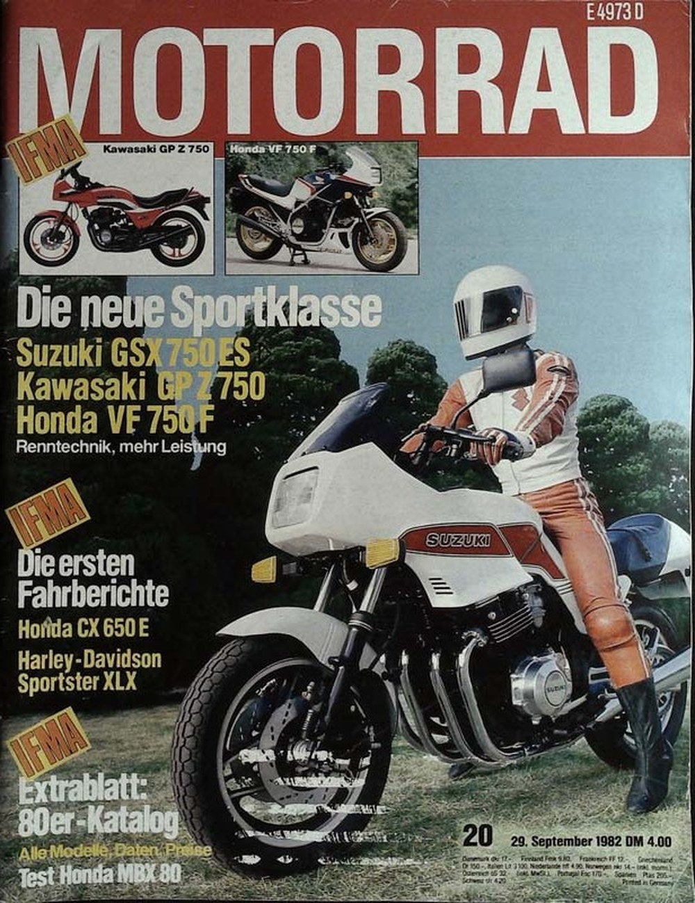 Motorrad Magazin Deutschland 1982-20 Suzuki Kawasaki Honda Harley-Davidson