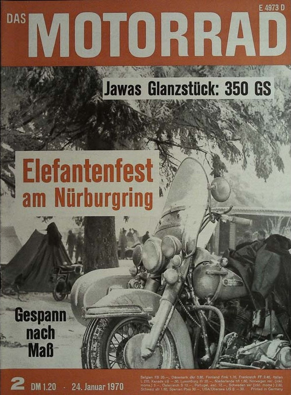 Motorrad Magazin Deutschland 1970-02 Motorrad Jawas Glanzstück: 350 GS Elefantenfest