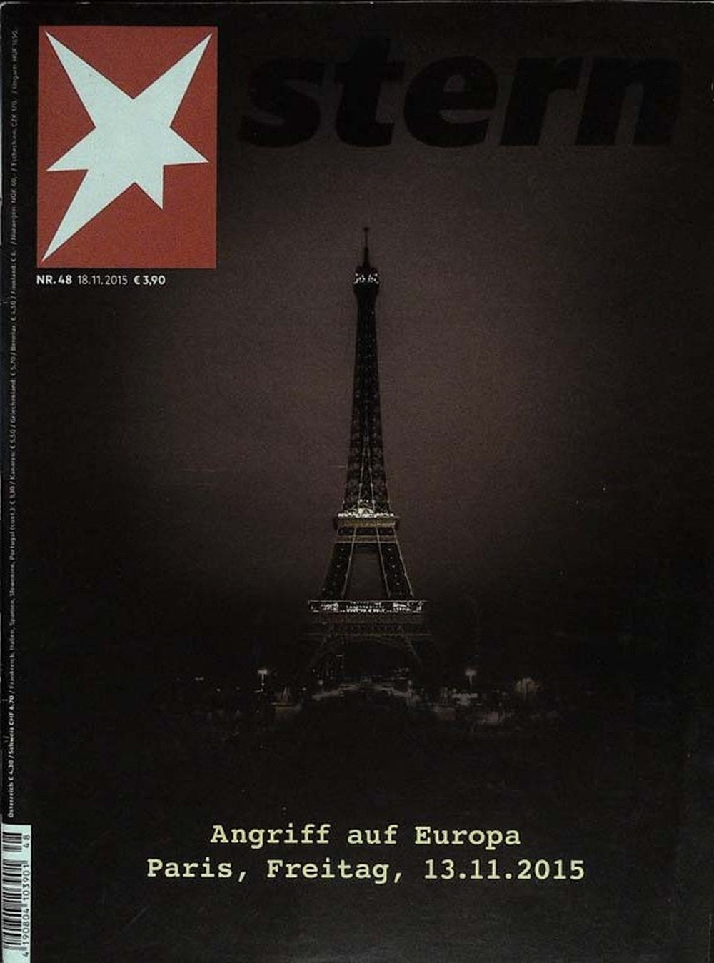 Stern Magazin Deutschland 2015-48 Terroranschläge Paris 2015 Eiffelturm Frankreich