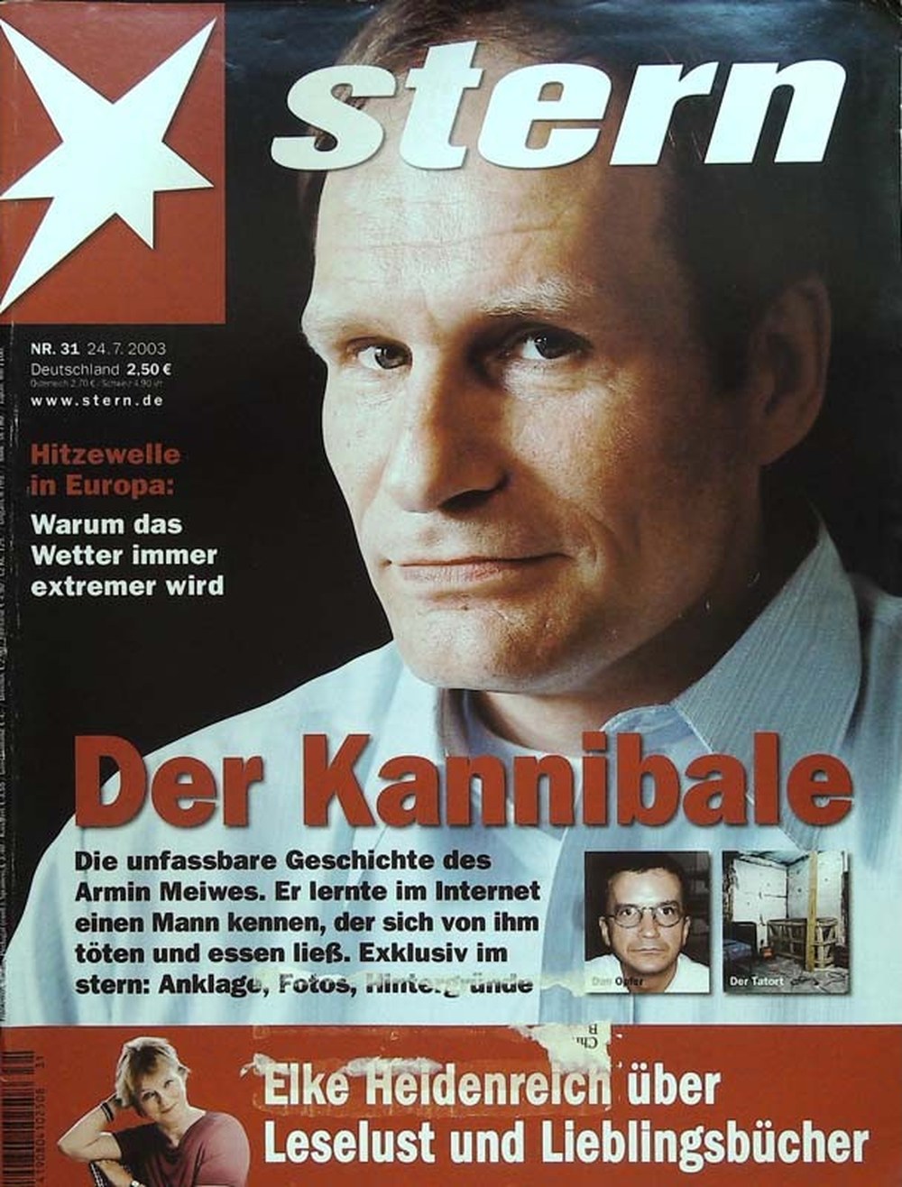 Stern Magazin Deutschland 2003-31 Armin Meiwes Elke Heidenreich