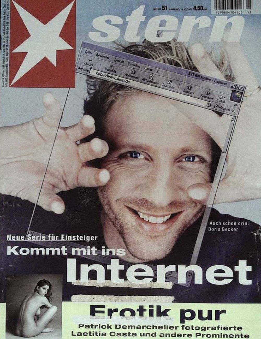 Stern Magazin Deutschland 1999-51 Boris Becker Laetitia Casta Patrick Demarchelier