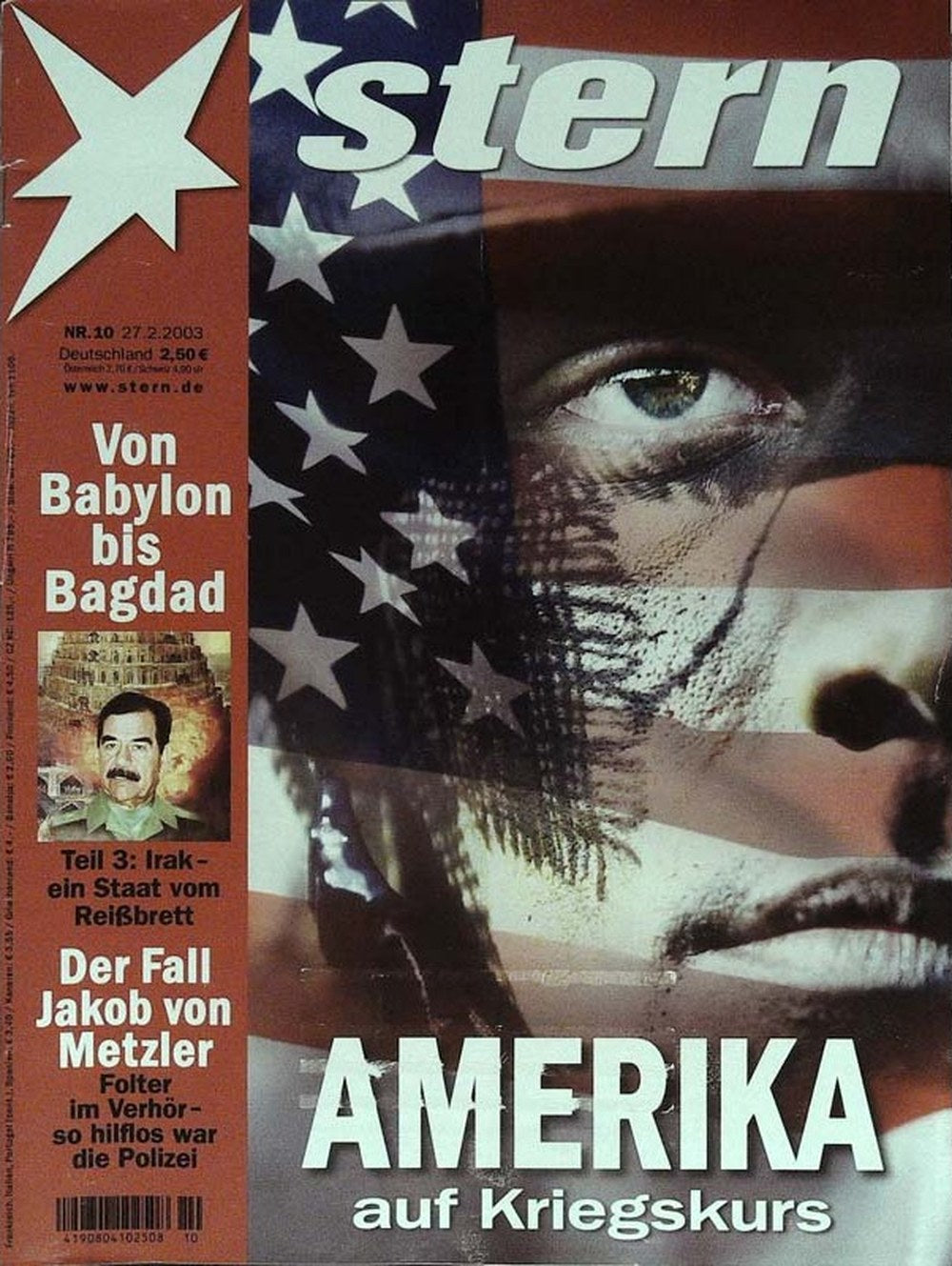 Stern Magazin Deutschland 2003-10 Saddam Hussein Jakob Von Metzler