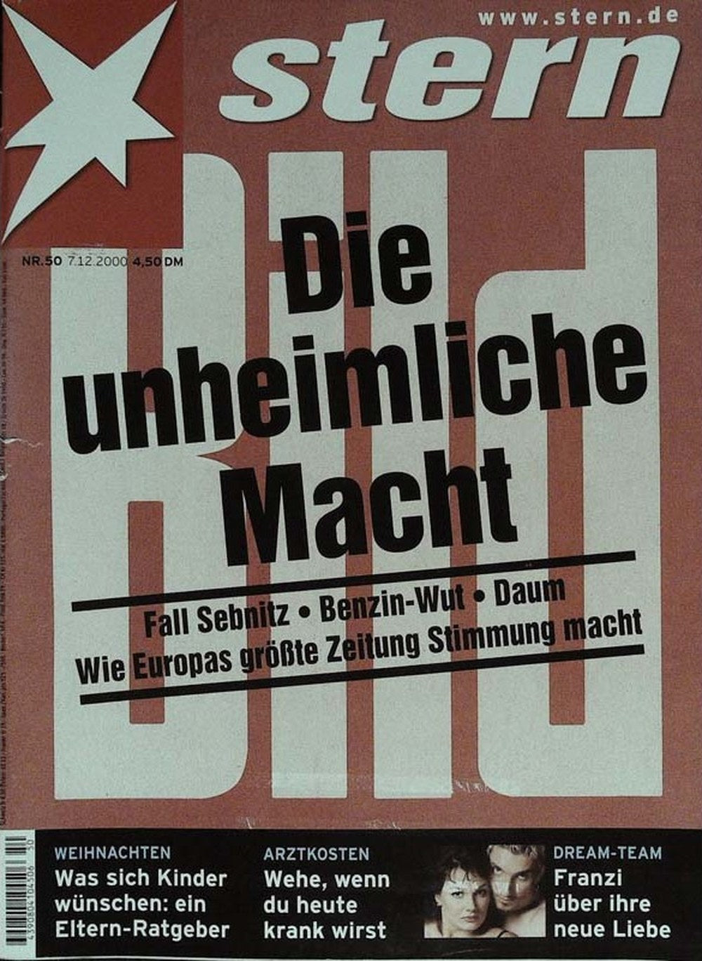 Stern Magazin Deutschland 2000-50 Franzi Van Almsick
