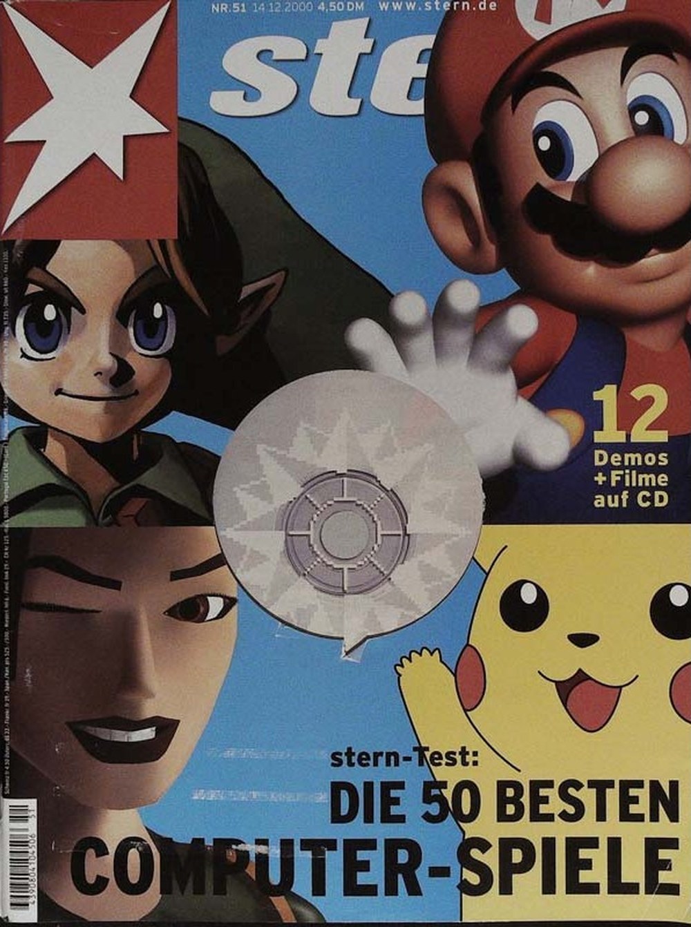 Stern Magazin Deutschland 2000-51 Link Mario Lara Croft Pikachu