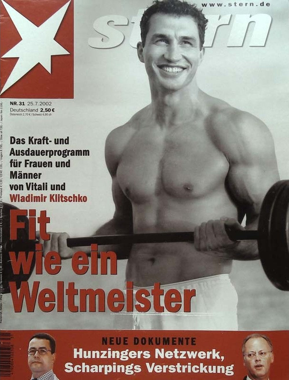 Stern Magazin Deutschland 2002-31 Wladimir Klitschko Vitali Klitschko Moritz Hunzinger Rudolf Scharping