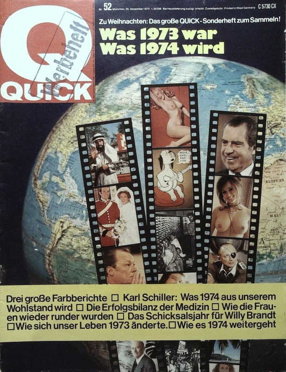 Quick Magazin Deutschland 1973-52 Richard Nixon Karl Schiller Willy Brandt