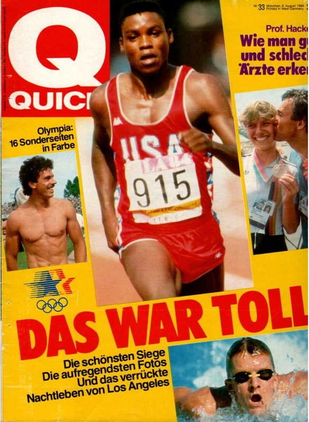 Quick Magazin Deutschland 1984-33 Carl Lewis