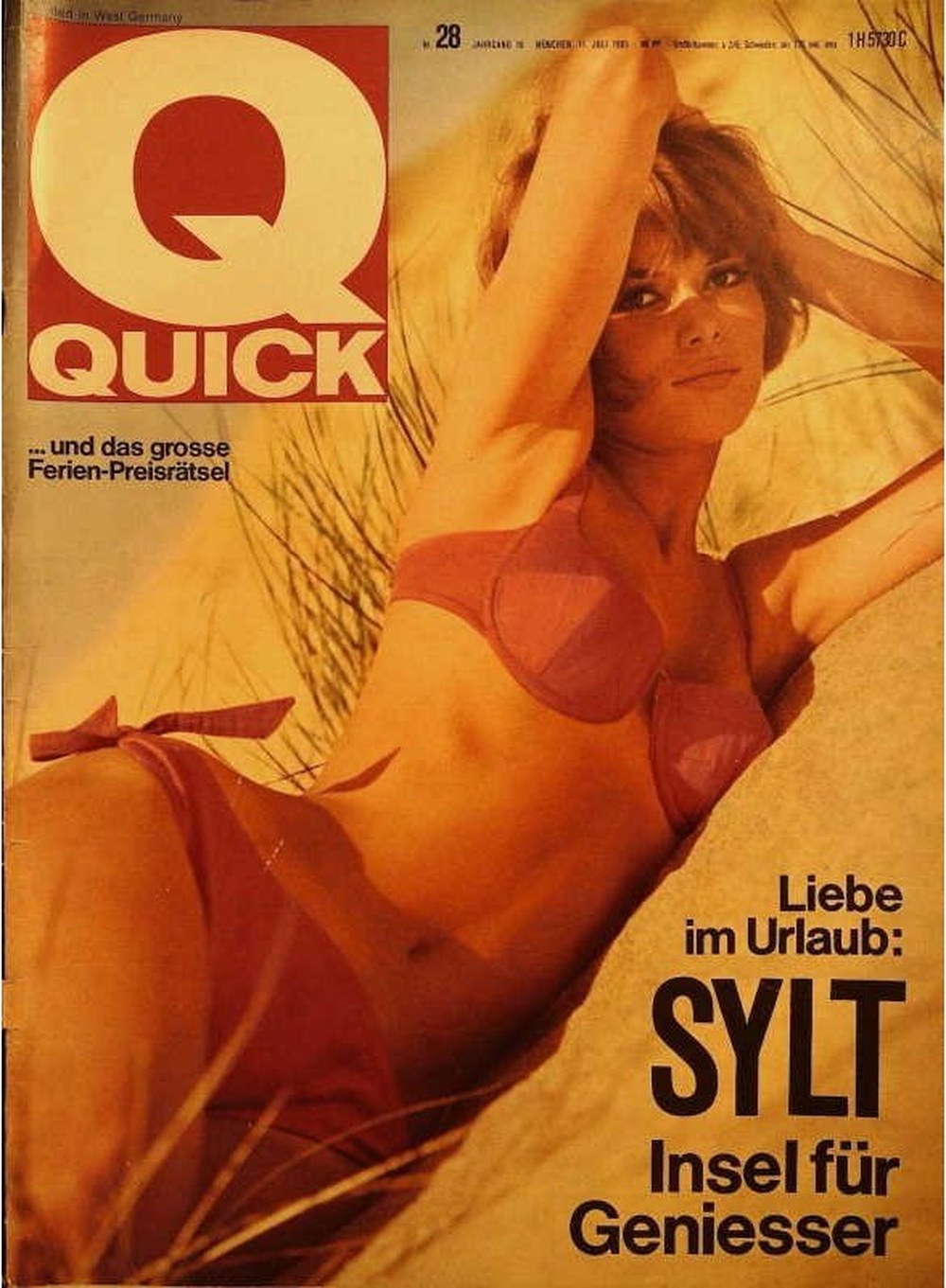 Quick Magazin Deutschland 1965-28 Sylt Urlaubsromanze Strandleben