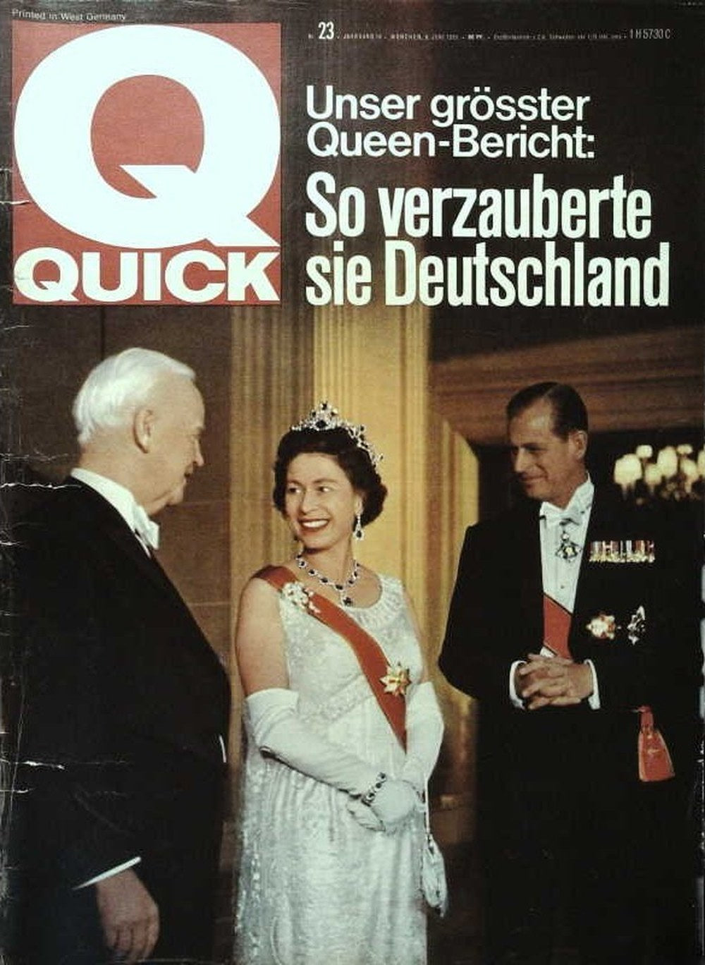 Quick Magazin Deutschland 1965-23 Elizabeth II Prince Philip Heinrich Lübke
