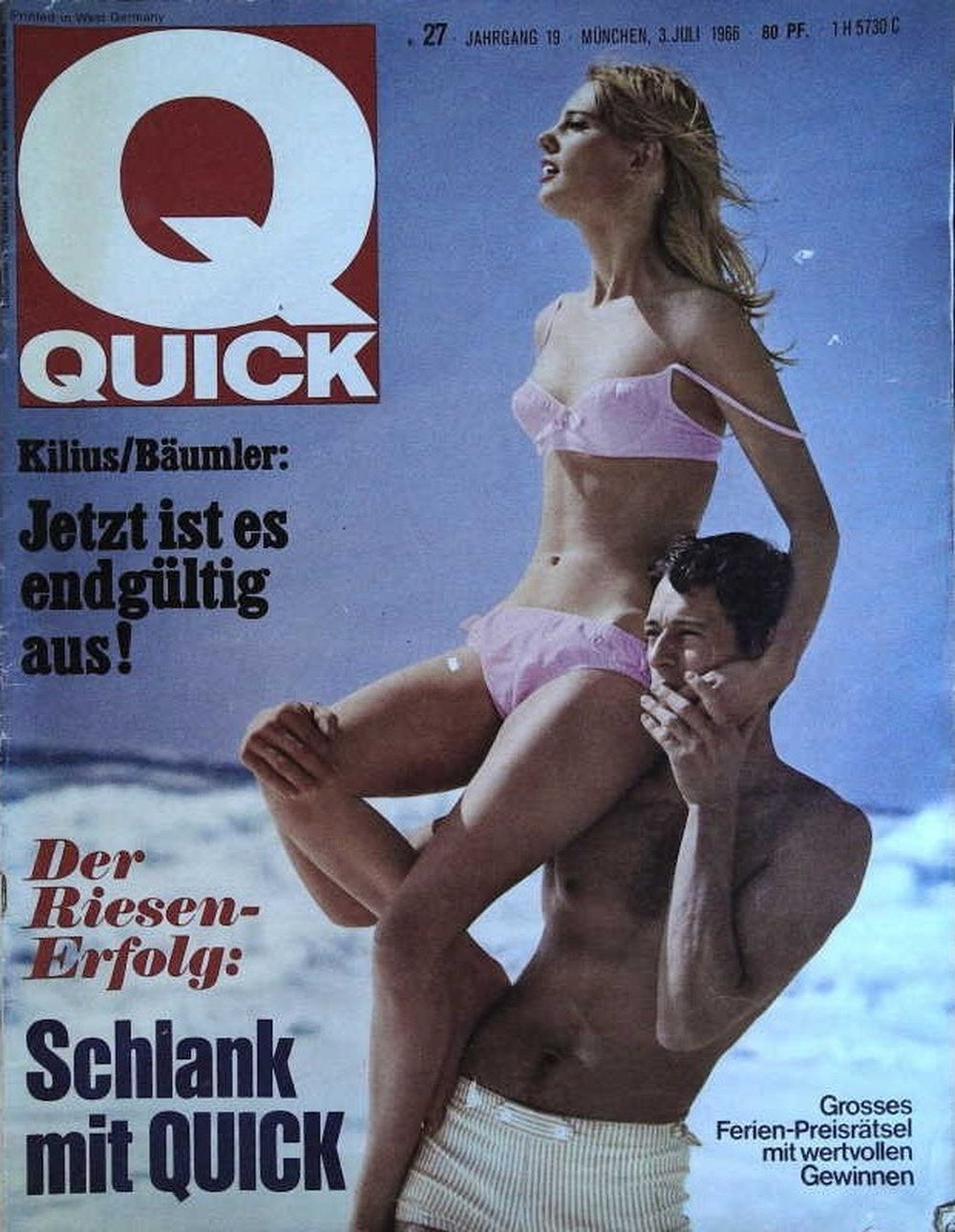 Quick Magazin Deutschland 1966-27 Marika Kilius Hans-Jürgen Bäumler