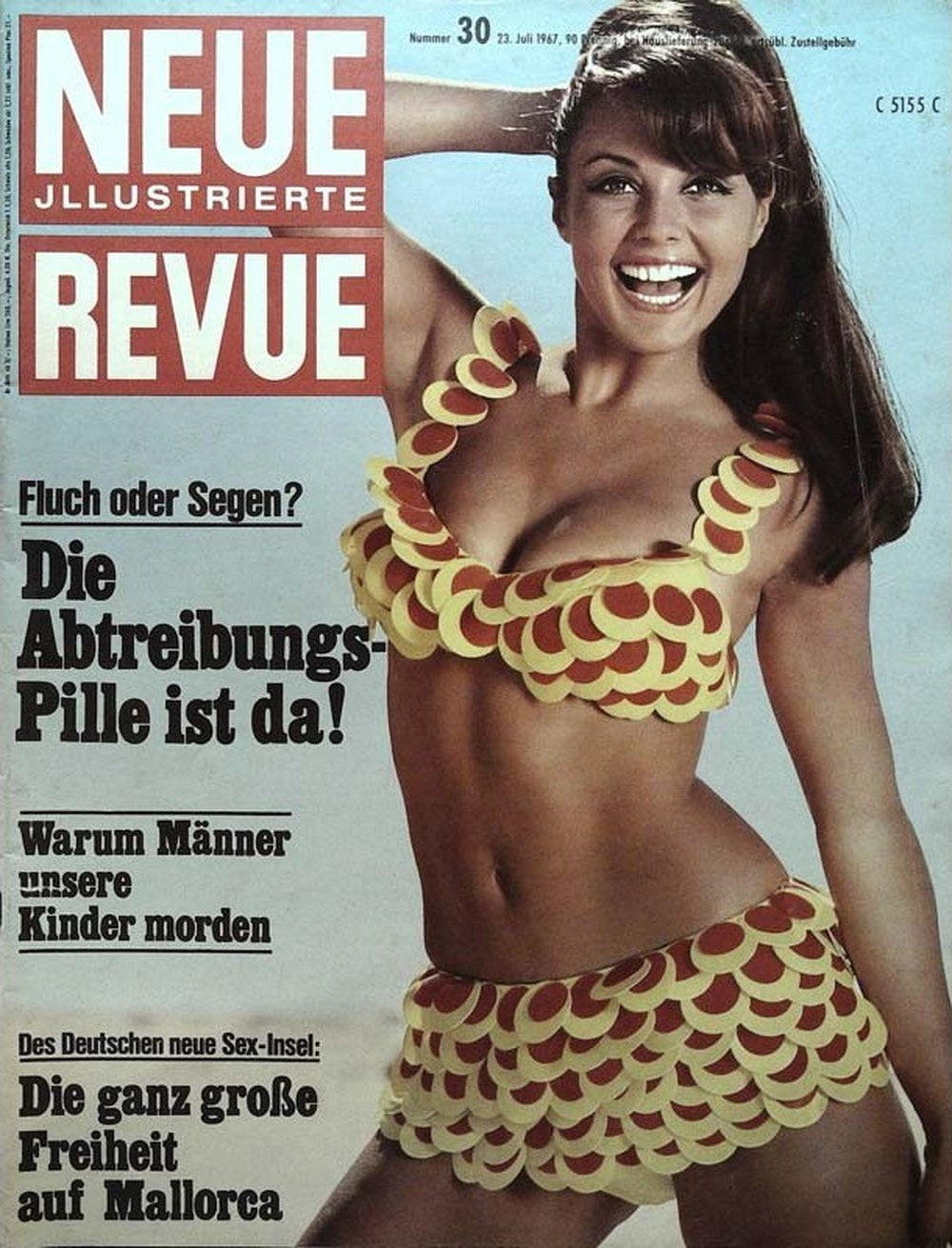 Neue Revue Magazin Deutschland 1967-30 1960er Mode Bikini-Model Abtreibungspille