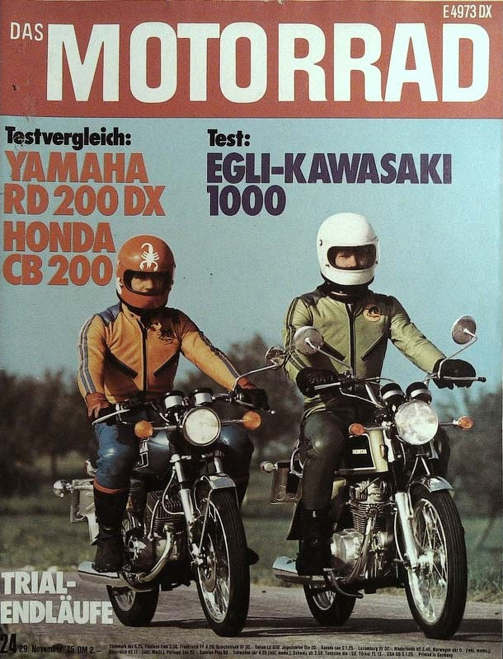 Motorrad Magazin Deutschland 1975-24 Motorrad Yamaha RD 200 DX Honda CB 200