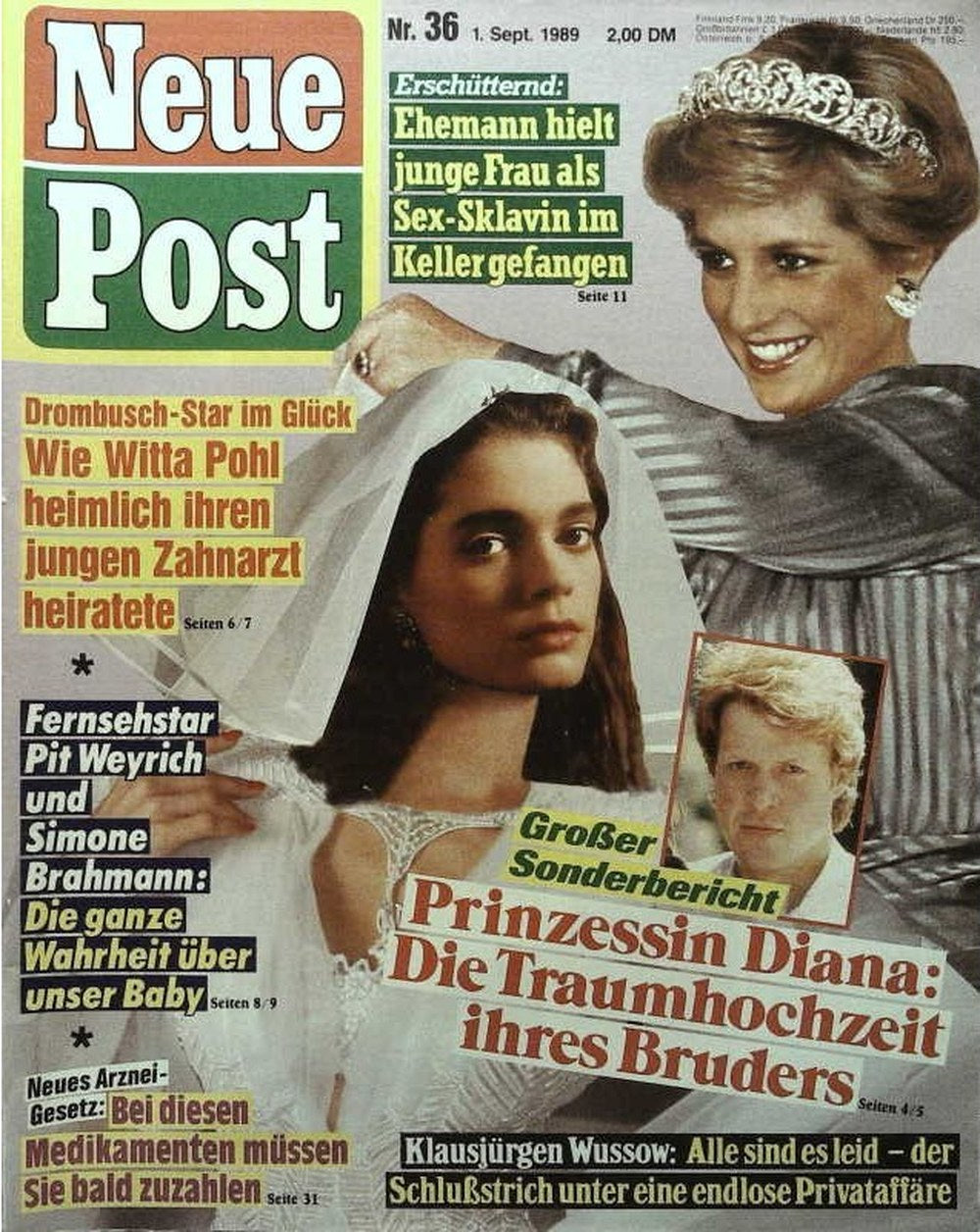 Neue Post Sonderheft Magazin Deutschland 1989-36 Diana, Princess Of Wales Victoria Lockwood Charles Spencer Witta Pohl Pit Weyrich