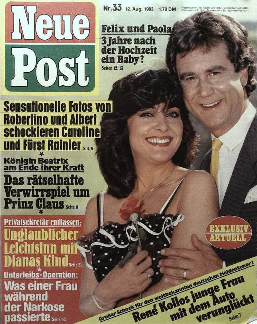 Neue Post Sonderheft Magazin Deutschland 1983-33 René Kollo Caroline Of Monaco Prince Rainier III Robertino Prince Albert Of Monaco