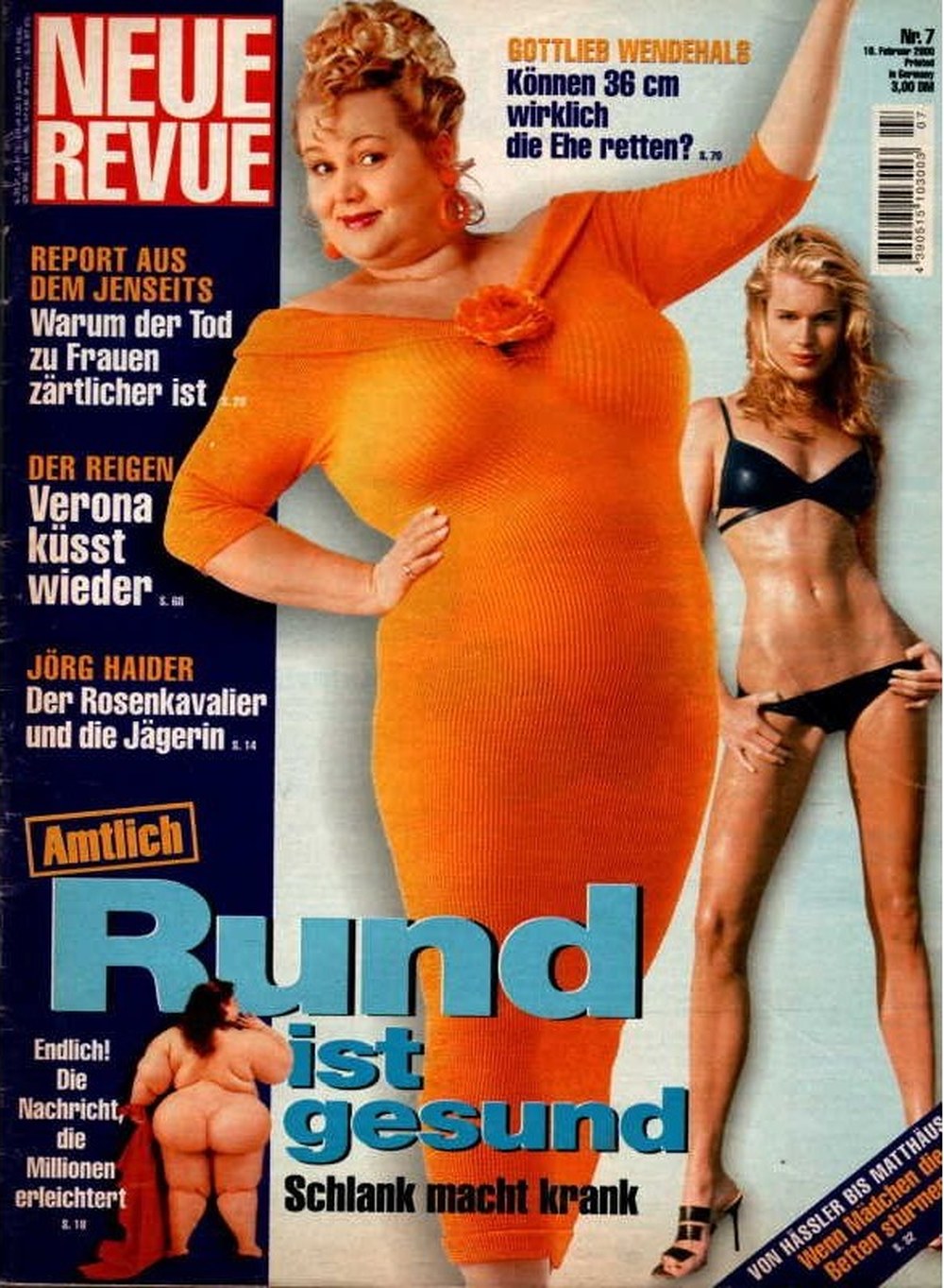 Neue Revue Magazin Deutschland 2000-07 Gottlieb Wendehals Verona Feldbusch Jörg Haider Lothar Matthäus Thomas Häßler