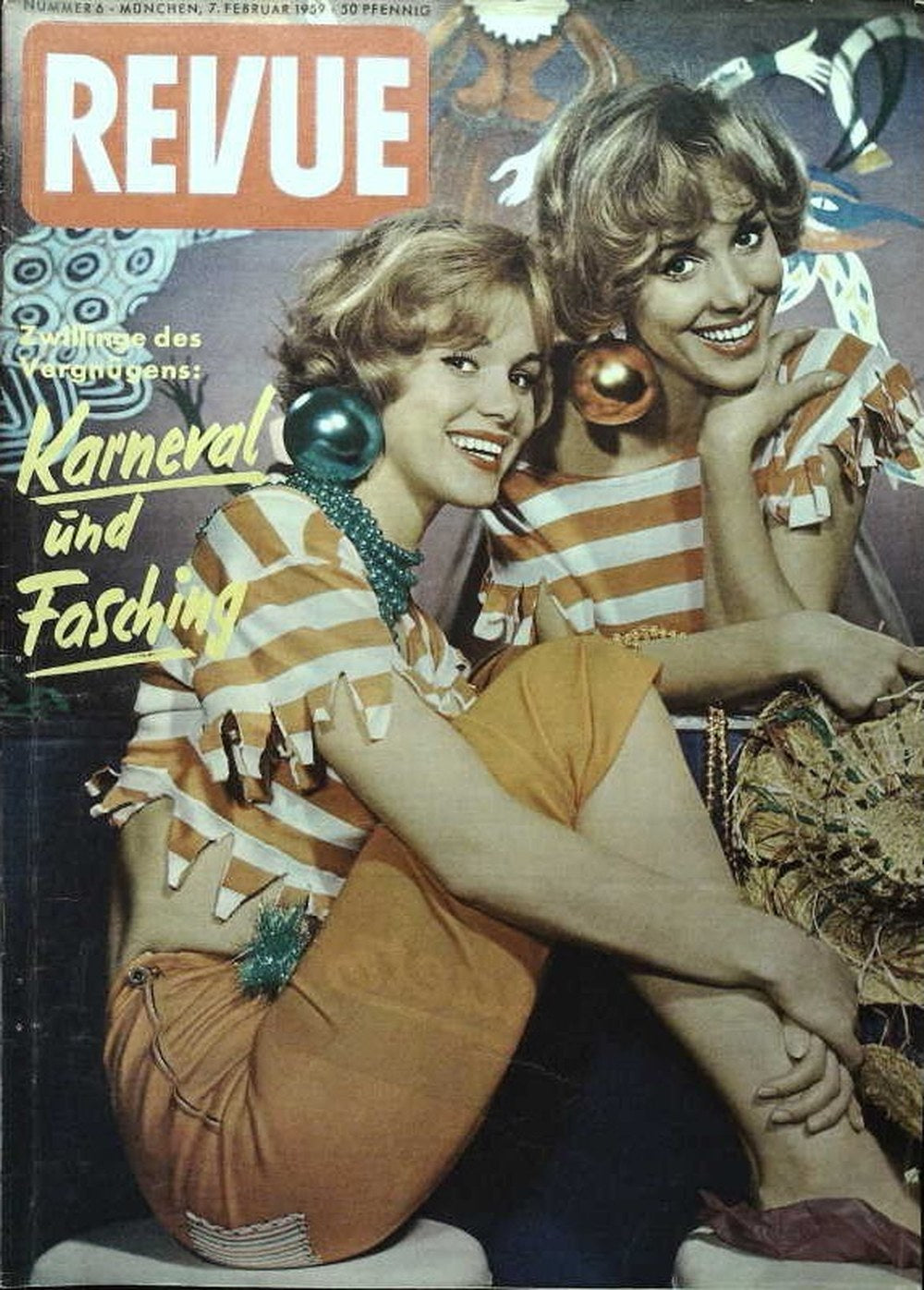 Neue Revue Magazin Deutschland 1959-06 Karneval Fasching Zwillinge Der Lust