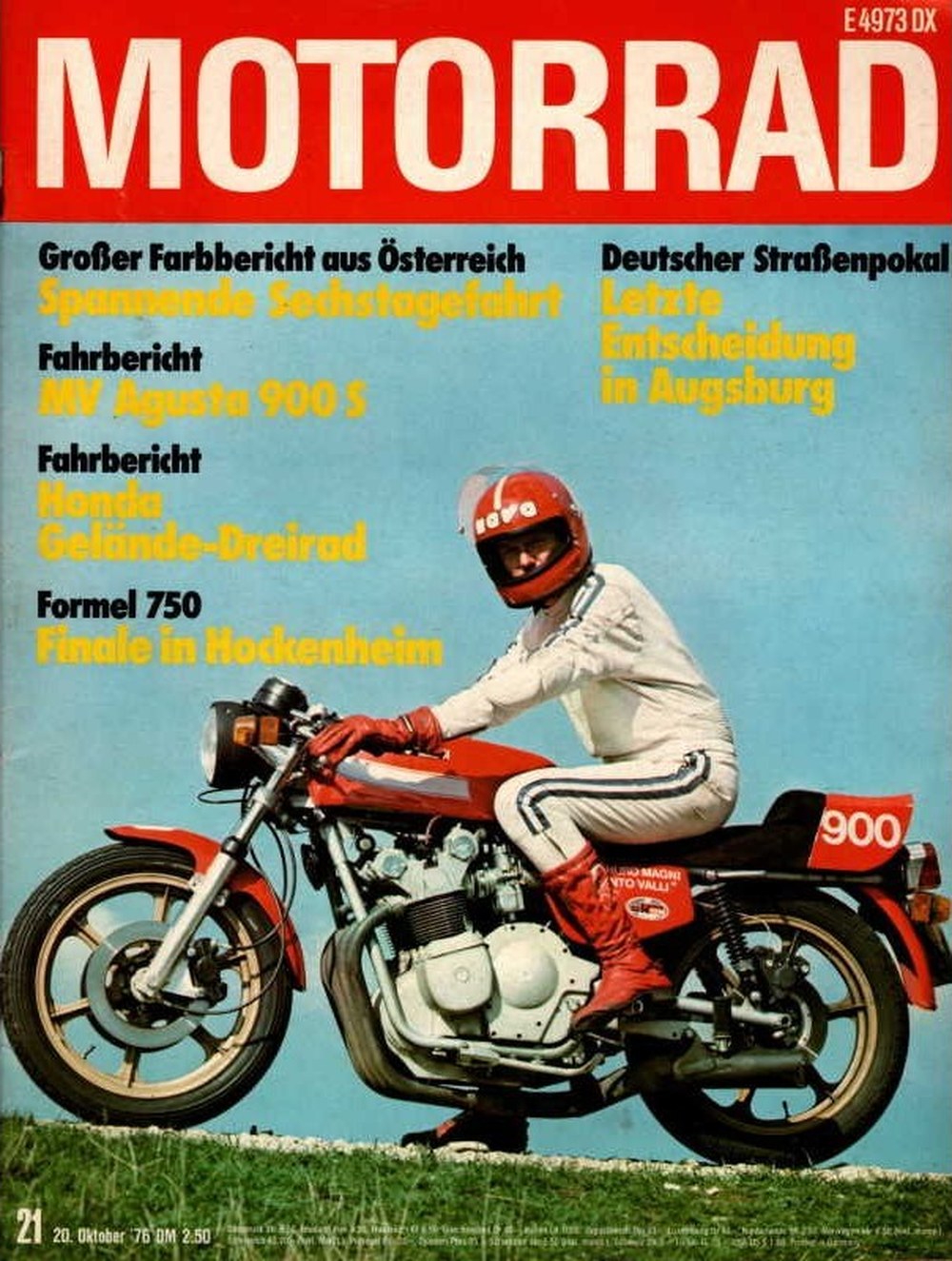 Motorrad Magazin Deutschland 1976-21 MV Agusta 900 S Honda Gelände-Dreirad Formel 750