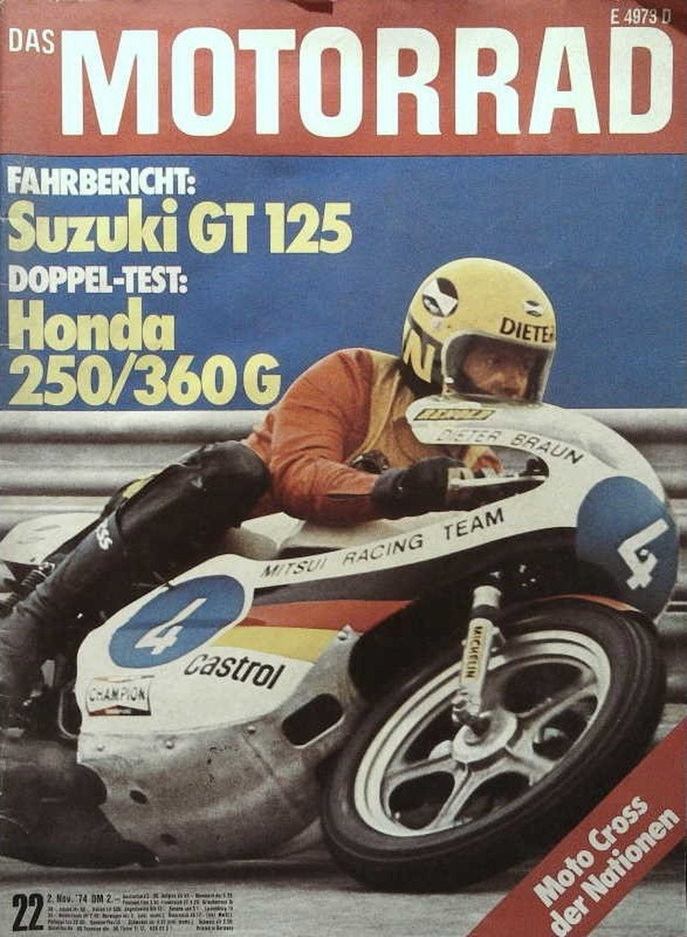 Motorrad Magazin Deutschland 1974-22 Dieter Braun Mitsui Racing Team
