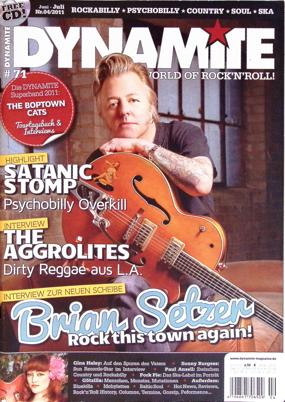 Dynamite Magazin Deutschland 2011-04 Brian Setzer Gina Haley Sonny Burgess Paul Anbeli The Boptown Cats #71