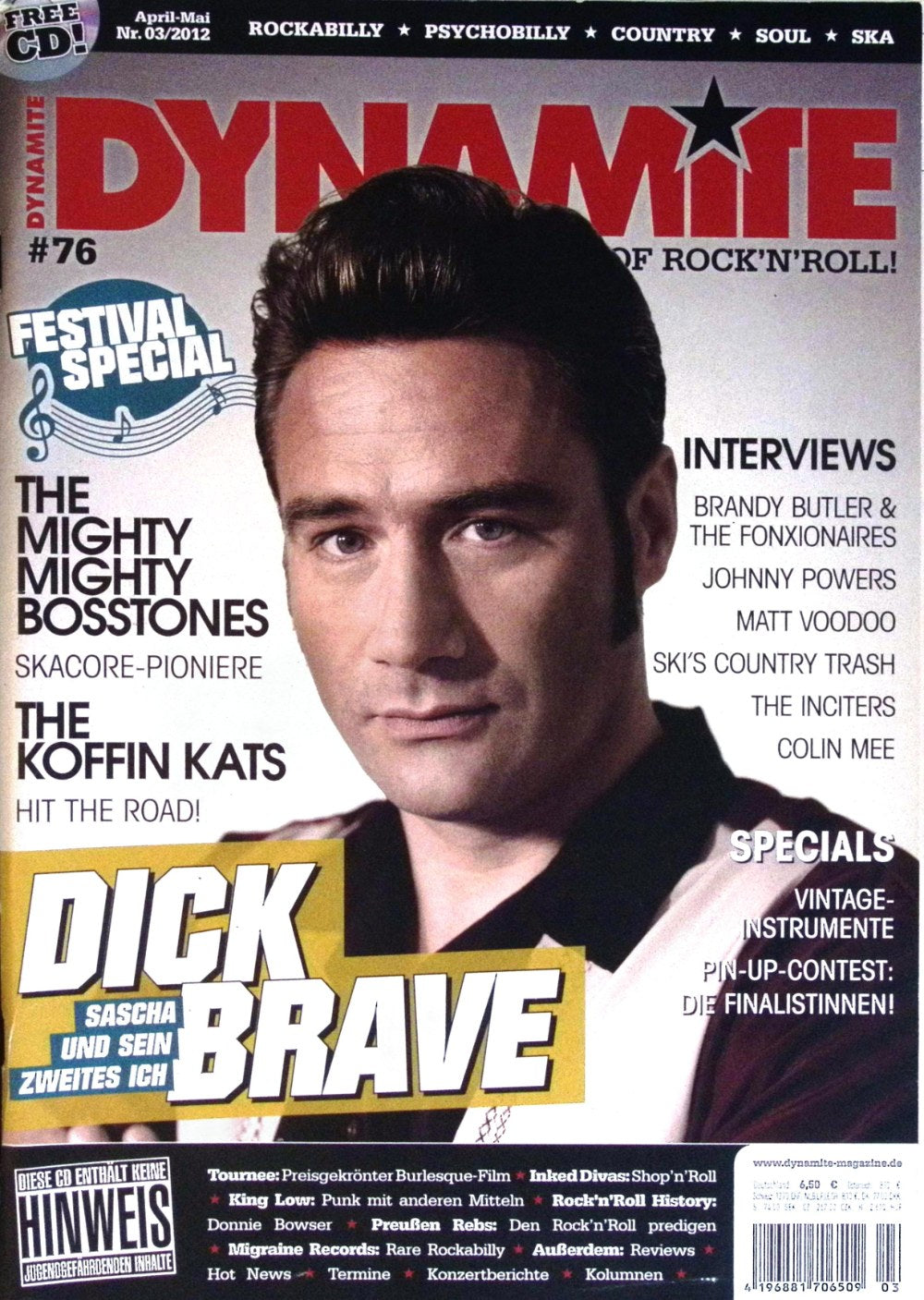 Dynamite Magazin Deutschland 2012-03 Dick Brave Brandy Butler Johnny Powers Matt Voodoo Colin Mee #76