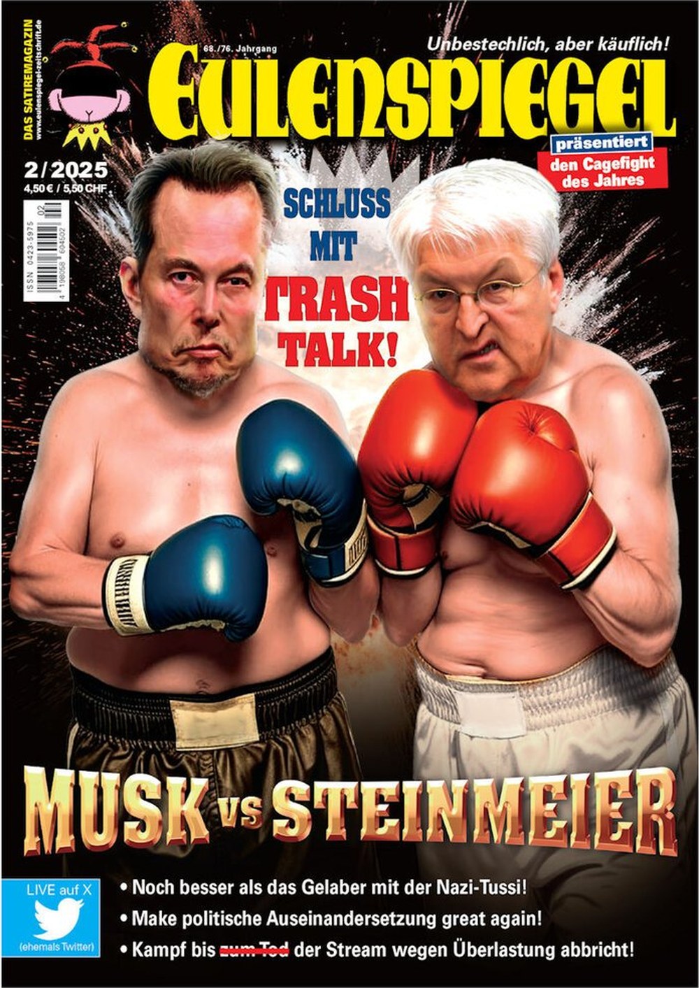 Eulenspiegel Magazin Deutschland 2025-02 Elon Musk Frank-Walter Steinmeier