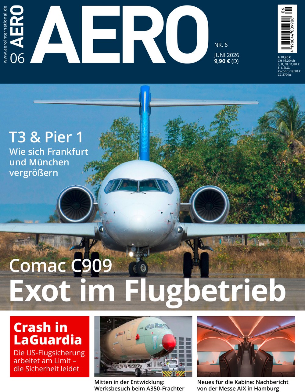 Aero International Magazin Deutschland 2026-06 Comac C909 Flughafenausbau Frankfurt Flughafenausbau München