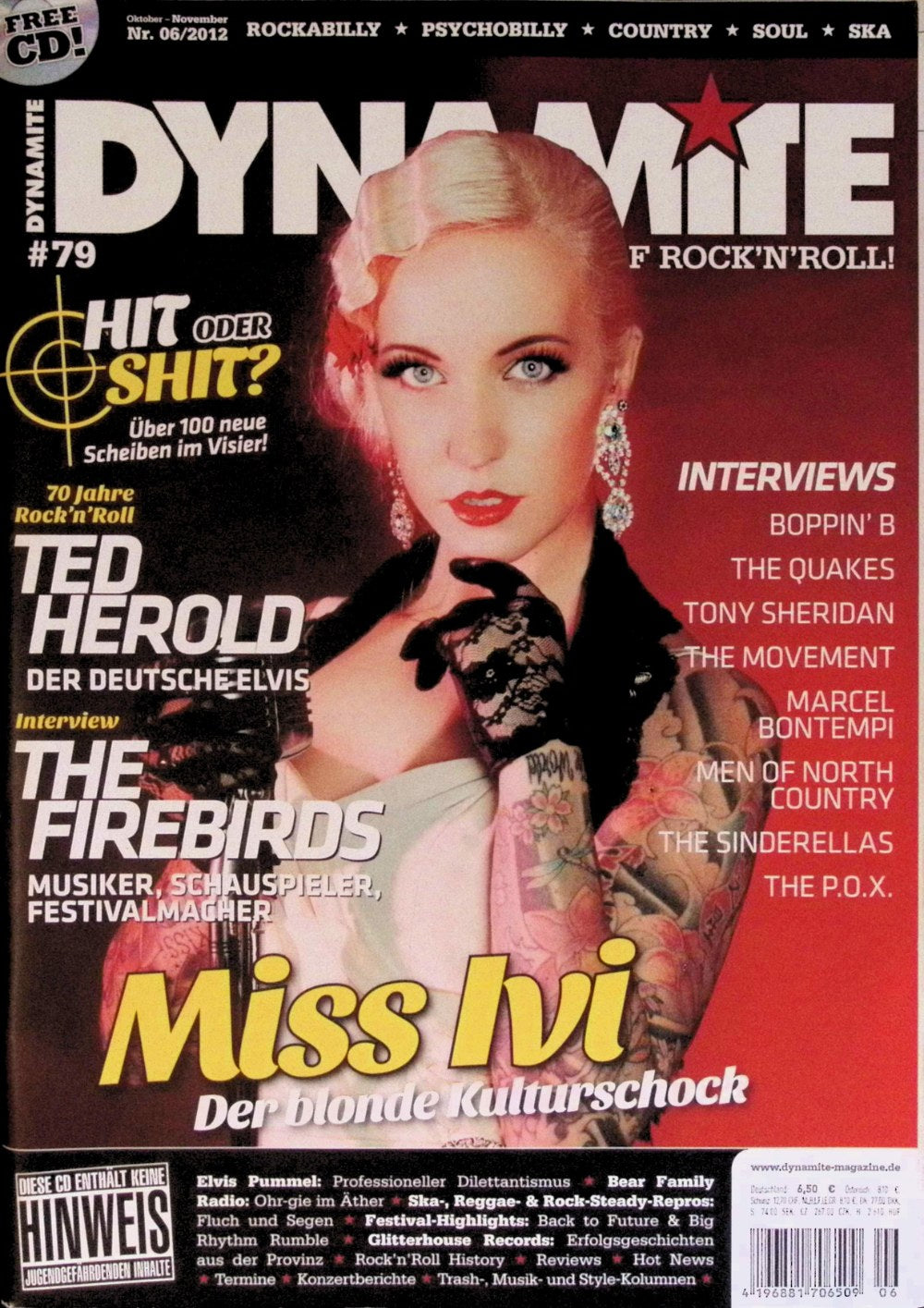 Dynamite Magazin Deutschland 2012 #79 Miss Ivi Ted Herold Elvis Pummel Tony Sheridan Marcel Bontempi